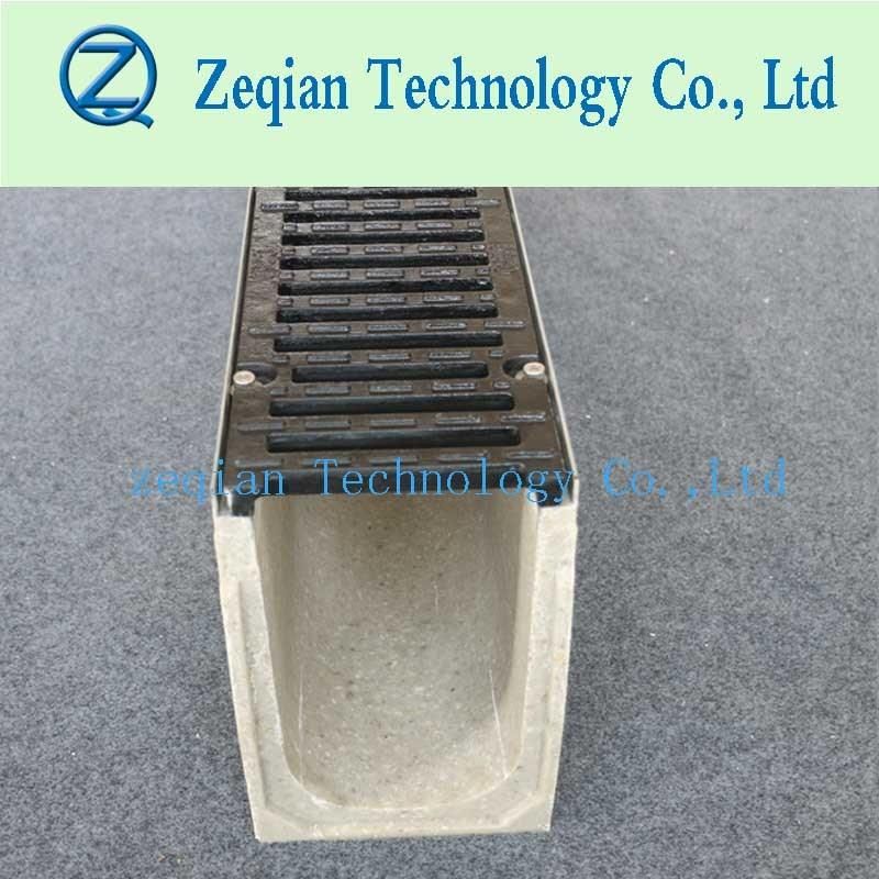 Water Drainage Channel Precast Heavy Duty Cast Iron Cover Polymer Concrete Trench Drain