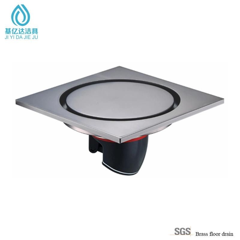 Hot Selliing Gun Ash Square Floor Drainer Bathroom Shower Drainer Brass Shower Waste Floor Drain Clean Room Floor Drain Dual Floor Drain Jyd4082D