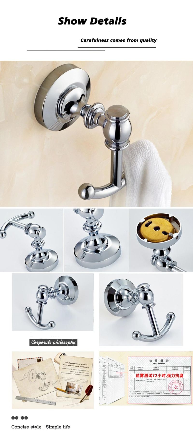 Modern Style Bathroom Soap Holder and Bathroom Accessories in Wholesale Price Robe Hook