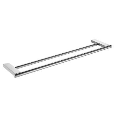 SUS304 Bathroom Accessories Wall Mount Double Towel Bar