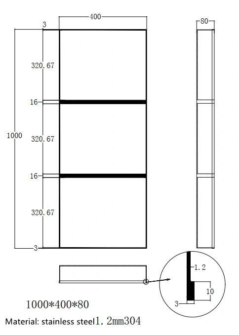 304 Stainless Steel Niche Cabinet Modern Bathroom Shower Cabinet Embedded Custom Metal Finished Bathroom Niche