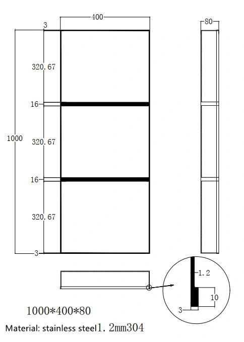 304 Stainless Steel Niche Cabinet Modern Bathroom Shower Cabinet Embedded Custom Metal Finished Bathroom Niche