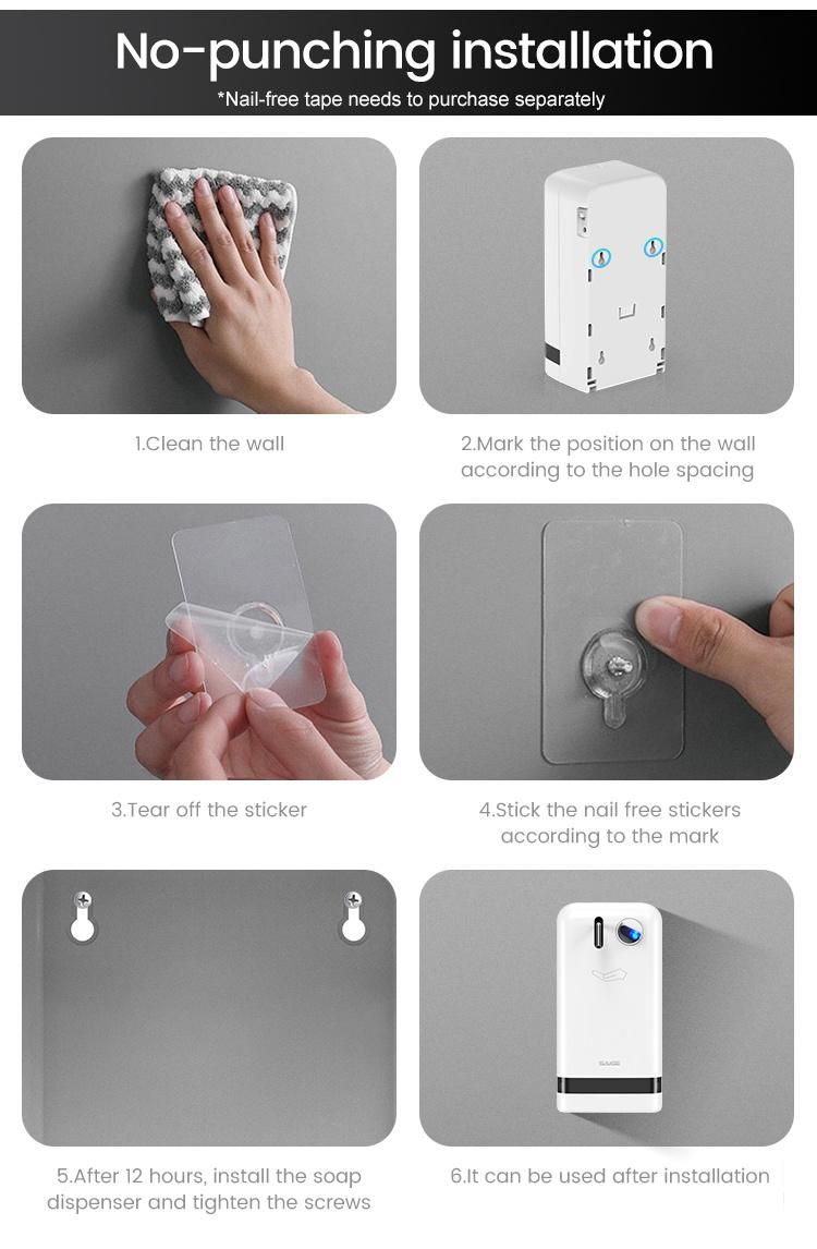 Saige New Arrival 1800ml Wall Mounted Automatic Hand Sanitizer Dispenser