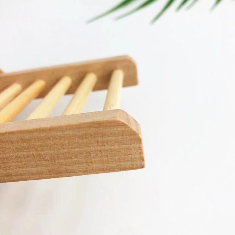 Handmade Natural Wood Bamboo Bathroom Soap Rack Portable Soap Bar