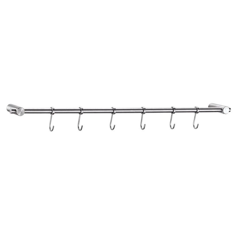 8-Tri-Hooks Heavy Duty Coat Hanger Rail Wall Hooks for Bathroom and Kitchen