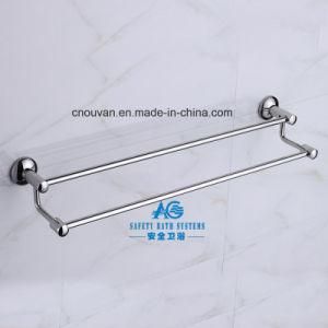 High Quality Bathroom Accessories Wall Mounted Chrome Double Towel Rail Bar