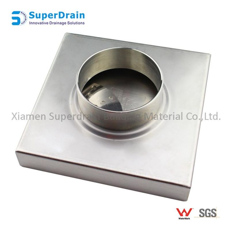 Factory Directly Sale Ss Square Floor Drain Channel with Tile Insert Grate