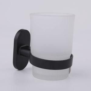 Zinc Alloy Wall Mounted Black Tumbler Holder