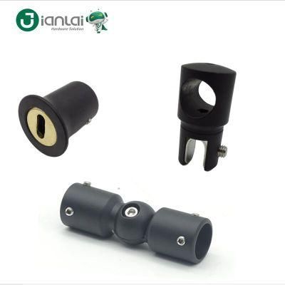 Ukrainian Matt Black Pipe Fitting Tube Connector Fitting for Frameless Glass Door