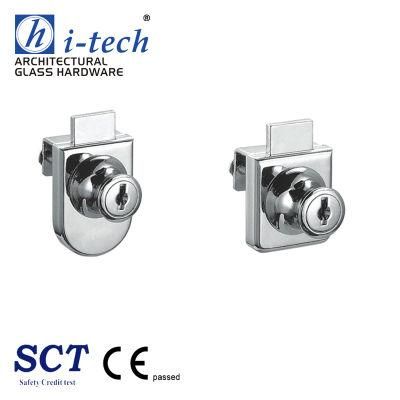 Floor Lock for Glass to Floor with Key Zinc Alloy