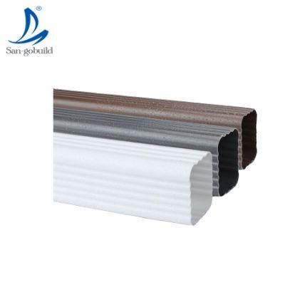 Building Material Rainwater Systems PVC Plastic Downspout Square Rain Gutters