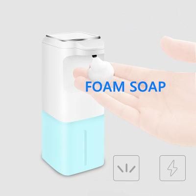 350ml Capacity Touch Free USB Rechargeable or Dry Battery Waterproof Automatic Soap Foam Dispenser