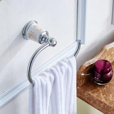 FLG Chrome Finished Bathroom Towel Ring with Solid Brass