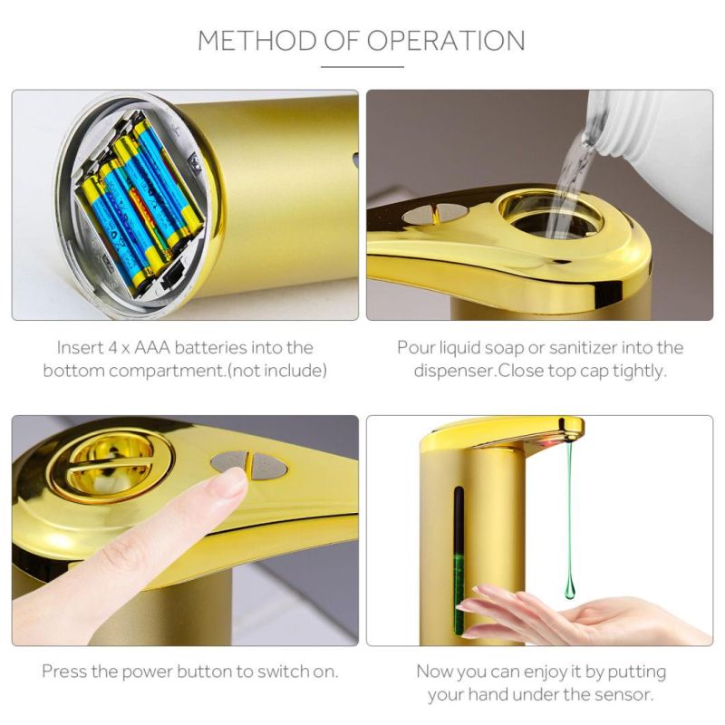 Hand Sanitizer Holder Liquid Sensor Stainless Steel Touchless Automatic Soap Dispenser