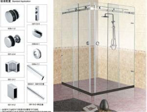 Stainless Steel Double Sliding Glass Door B001 for Bathroom