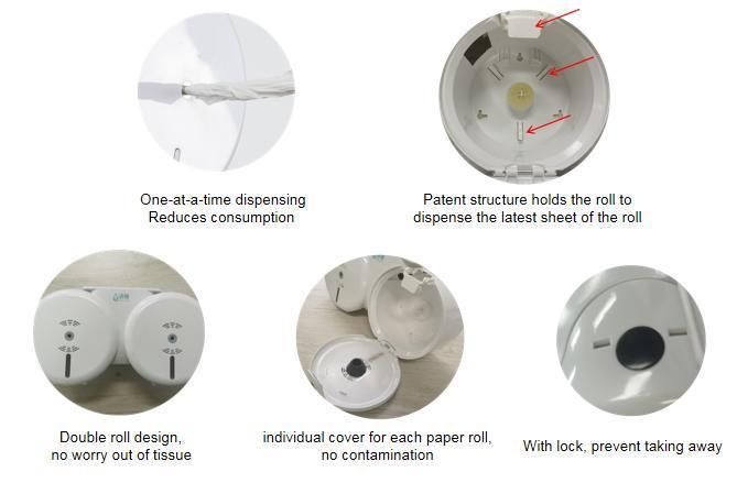 Toilet Manual Double Center Pull Hand Paper Towel Dispenser