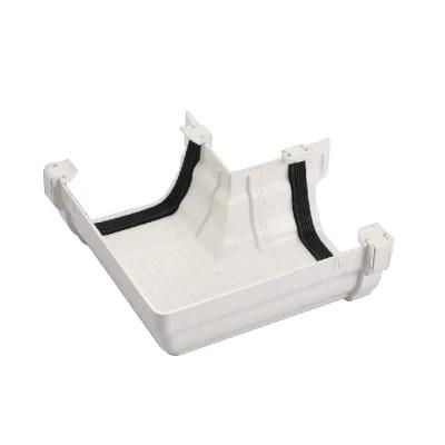 Era Building Fittings Material PVC Roof Rainwater 125mm Plastic Rain Gutters Right Square Elbow