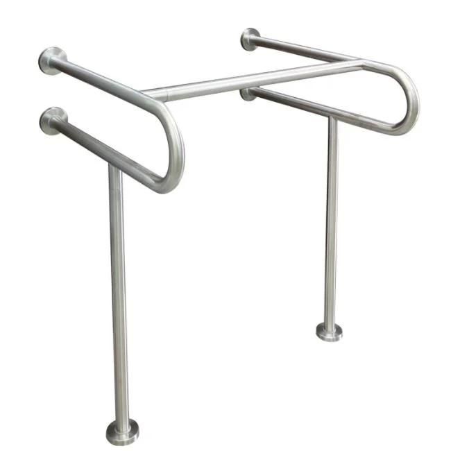 Stainless Steel Safety Handrail Wall to Floor Urinal Grab Bar