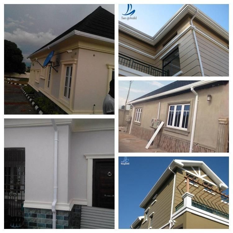 Africa Hotsale PVC Pipes and PVC Rain Gutter for Roof Drainage System Gutter Connector