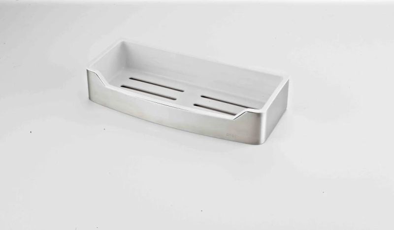 Bathhroom Square Single (AW-98111SW) Silver and White Basket