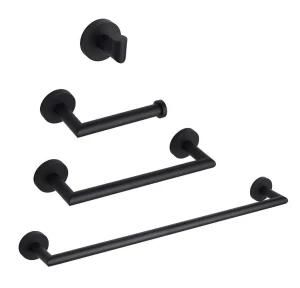 Wall Mounted Washroom Restroom Bath Toilet Hotel Bathroom Accessories Black