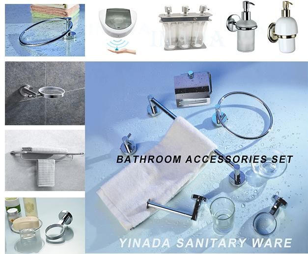 Modern Design 6 Pieces Complete Bathroom Set Accessories Chrome Bath Accessory