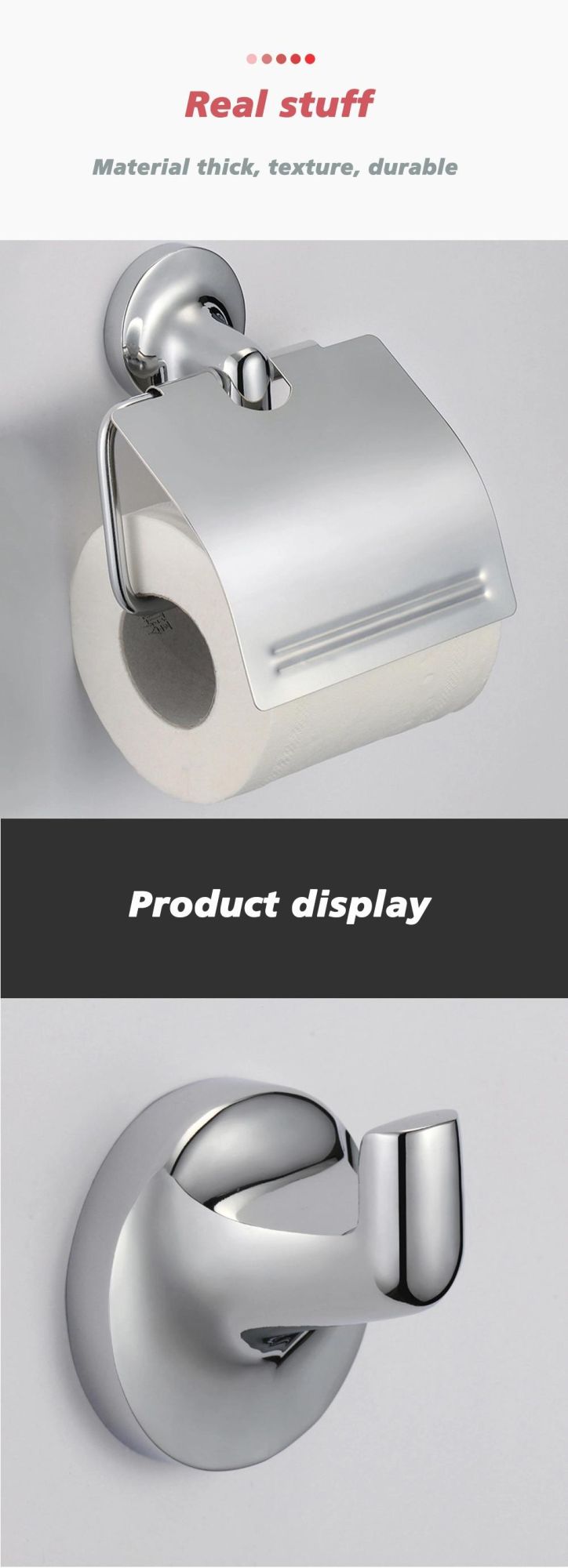 2022 New Bathroom Toilet Paper Holder Accessories 6sets Economic Series Zinc Alloy for Hotel Public Restroom