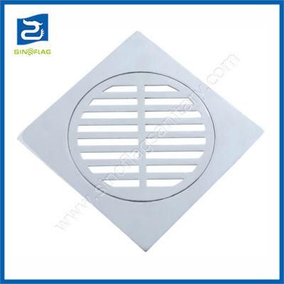 Chromed Zinc Alloy 2PCS Square 12cm Floor Drain