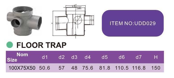 Era UPVC/PVC/Plastic/Drainage Fittings Floor Trap