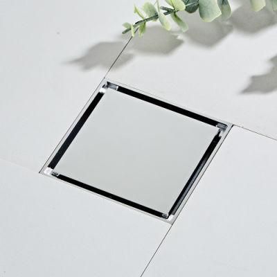 Hot Sale Chrome with Anti-Odor Hidden Tile Insert Floor Drain