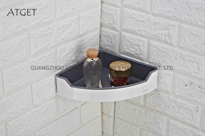 Bathroom Angular Single (AW-98121WG) White and Gray Shower Shelf