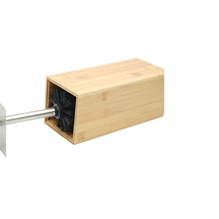 Bamboo Toliet Brush Holder W. Brush PC 23-27cm