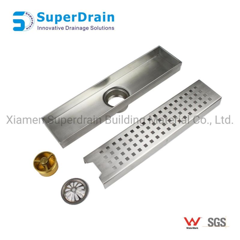 Drainage Covers OEM Stainless Steel Square Hole Shower Floor Drain with ISO9001