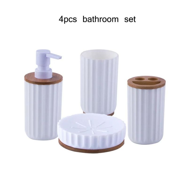 Hot Selling Eco-Friendly Seven-Pieces Household White Bathroom Accessories