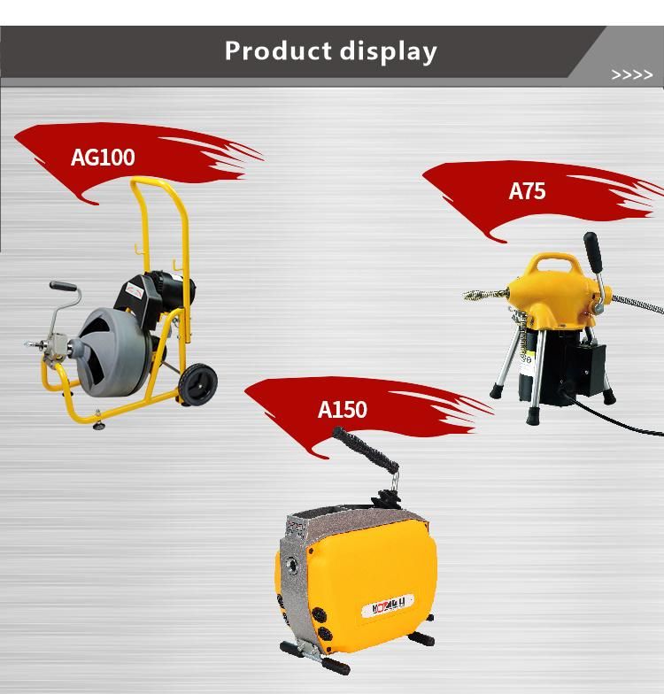 Hongli A150 Sectional Sewer Drain Pipe Cleaner Machine for 3/4" to 6" Pipe