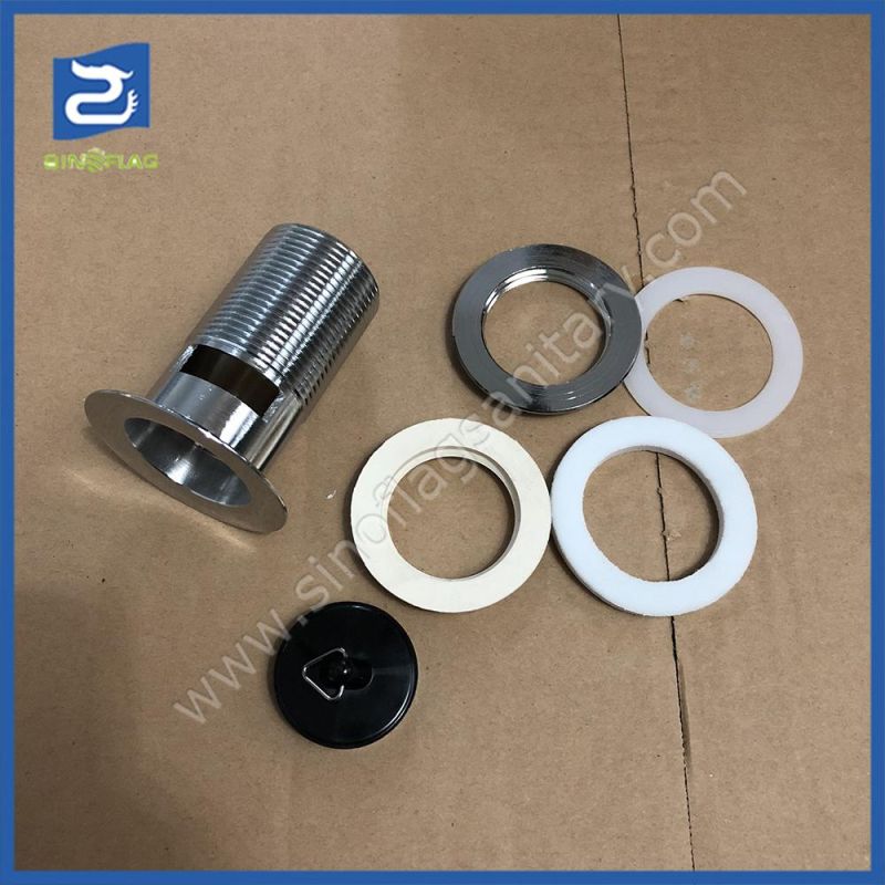 Zinc Basin Drain Plug Waste with Chain and Rubber Stopper