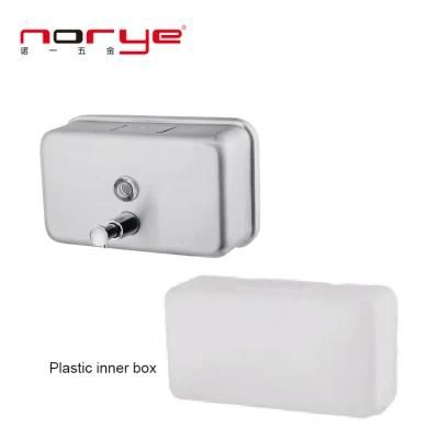 Wall-Mounted Stainless Steel Soap Dispenser with Plastic Inner Box for Hospital