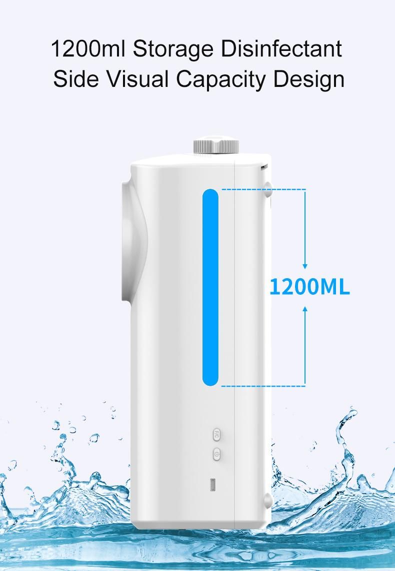 Infrared Disinfectant White Liquid Gel Foam Soap Hotel Public Place Alcohol Spray Automatic Hand Wash Sanitizer Dispenser with Thermometer