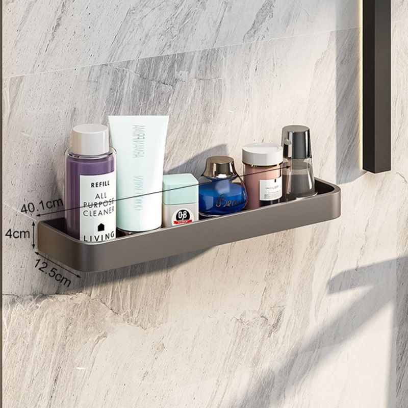 with Towel Rod Shampoo Tray Stand Floating Shelf Organizer