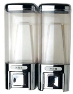 Elegant 480ml*2 Silver Plastic Liquid Hotel Soap Dispenser
