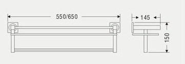Big Sale Bathroom Accessories Stainless Steel Polish Finished with Bar Single Glass Shelf