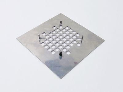 Stainless Steel Polished Surface 4 Inch Square Shower Drain