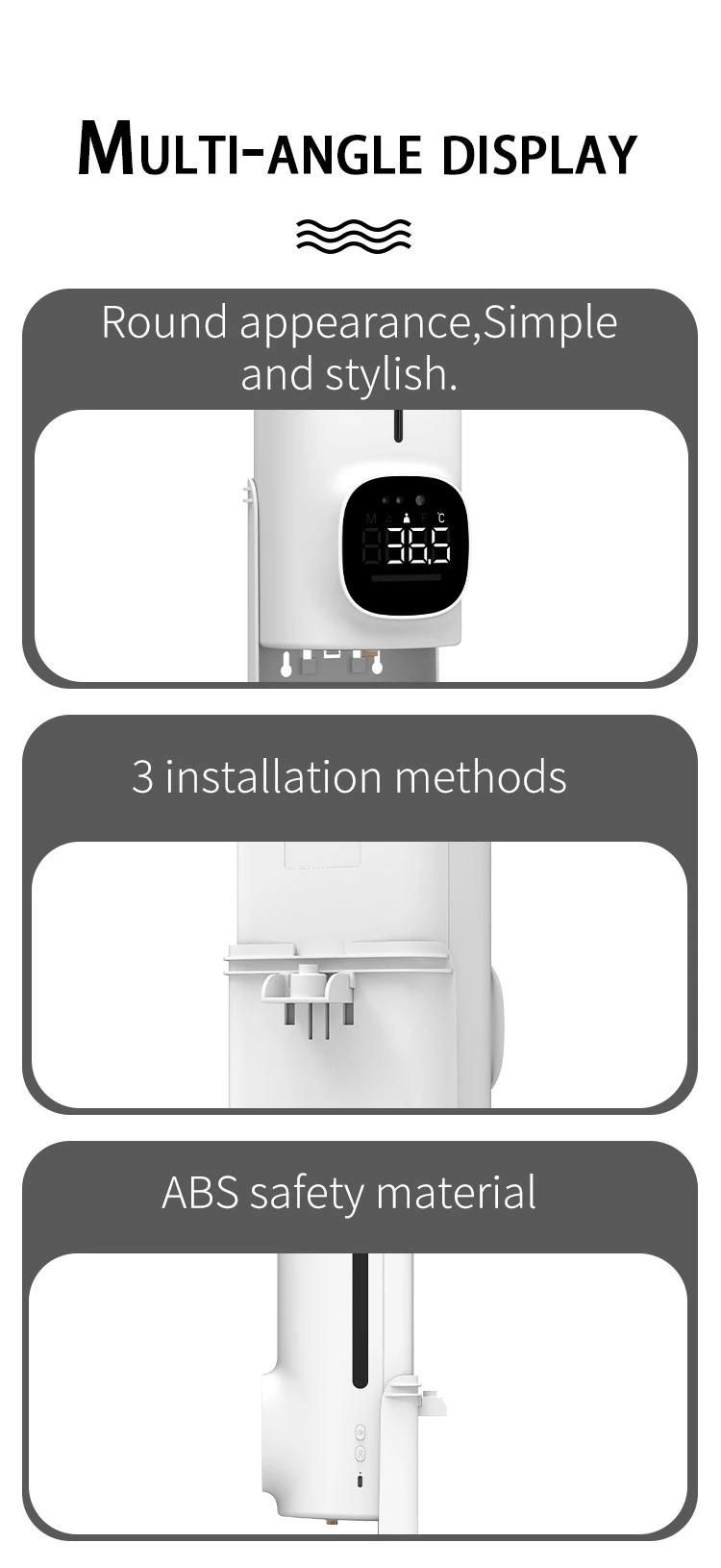 Liquid Soap Dispensers Touchless Hands Free Gel Sanitizer with Automatic Temperature Measurements