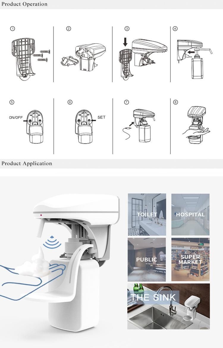 Scenta Top Sale Touch Free Automatic Hand Sanitizer Dispenser Wall Mounted Touchless Sensor Foam Soap Dispenser