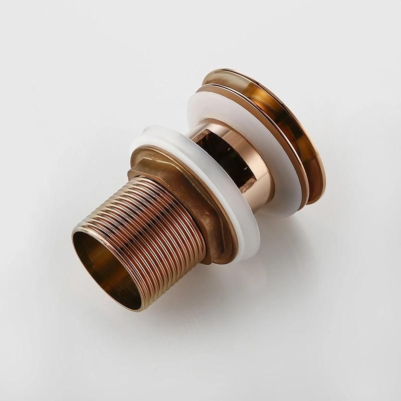 Brown Bronze Basin Ceramic Pop up Drainer Bathroom Ceramic Drain Without Overflow