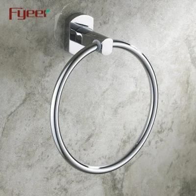 Fyeer Solid Brass Chrome Plated Towel Ring