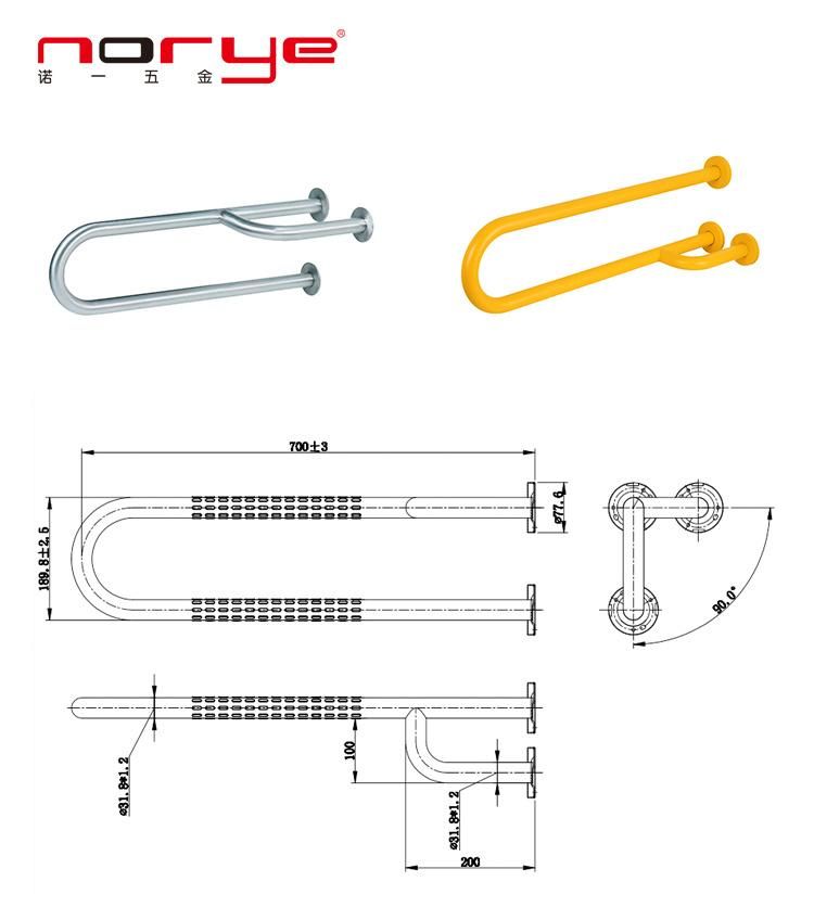Sample Accepted Safety Handrail 304 Stainless Steel Grab Bar for Bathroom