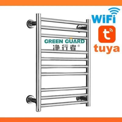 WiFi Control Heated Towel Racks Drying Long Stainless Steel Ladder Electric Towel Racks Ai Control Warmers Racks