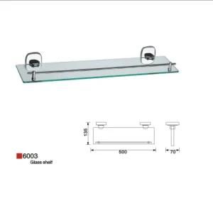 Best Sales Style Wall Mounted Zinc Alloy Glass Shelf Chrome Finish 6003