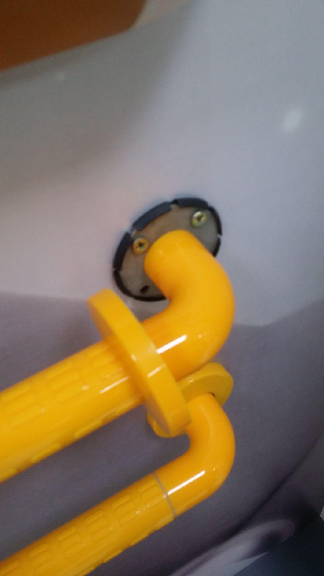 White and Yellow Nylon Bathroom Grab Bars